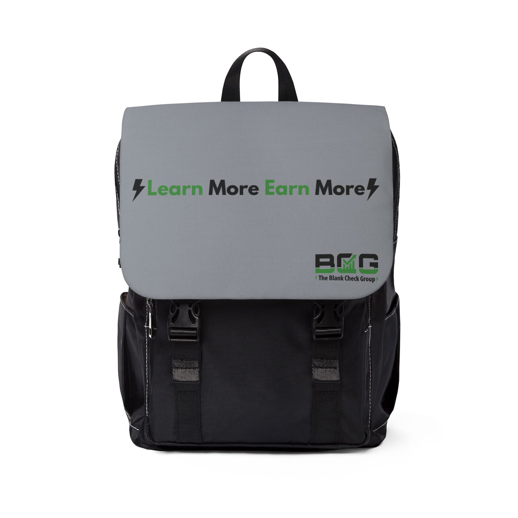 Learn More Earn More Backpack — Casual Laptop Backpack